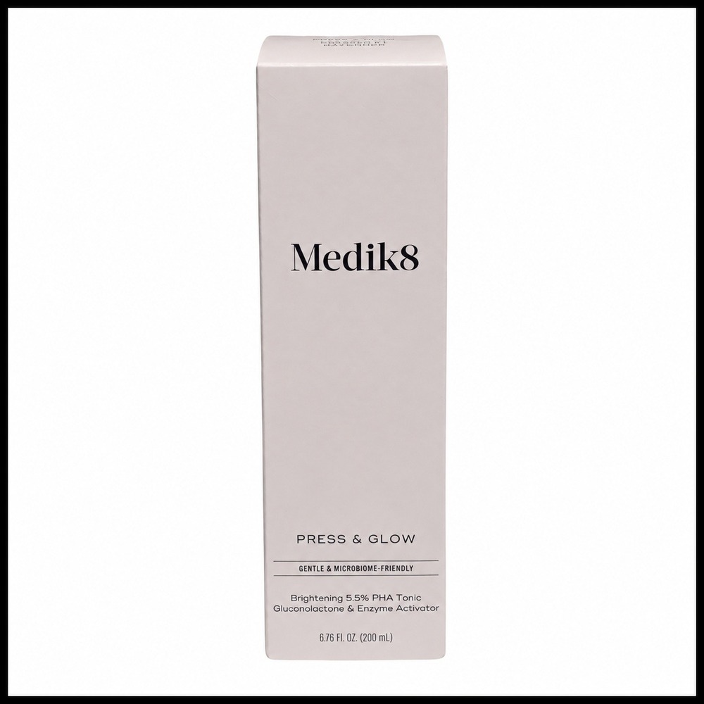 Medik8 Press & Glow Brightening 5.5% PHA Tonic Gluconolactone 6.76oz 200ml NEW